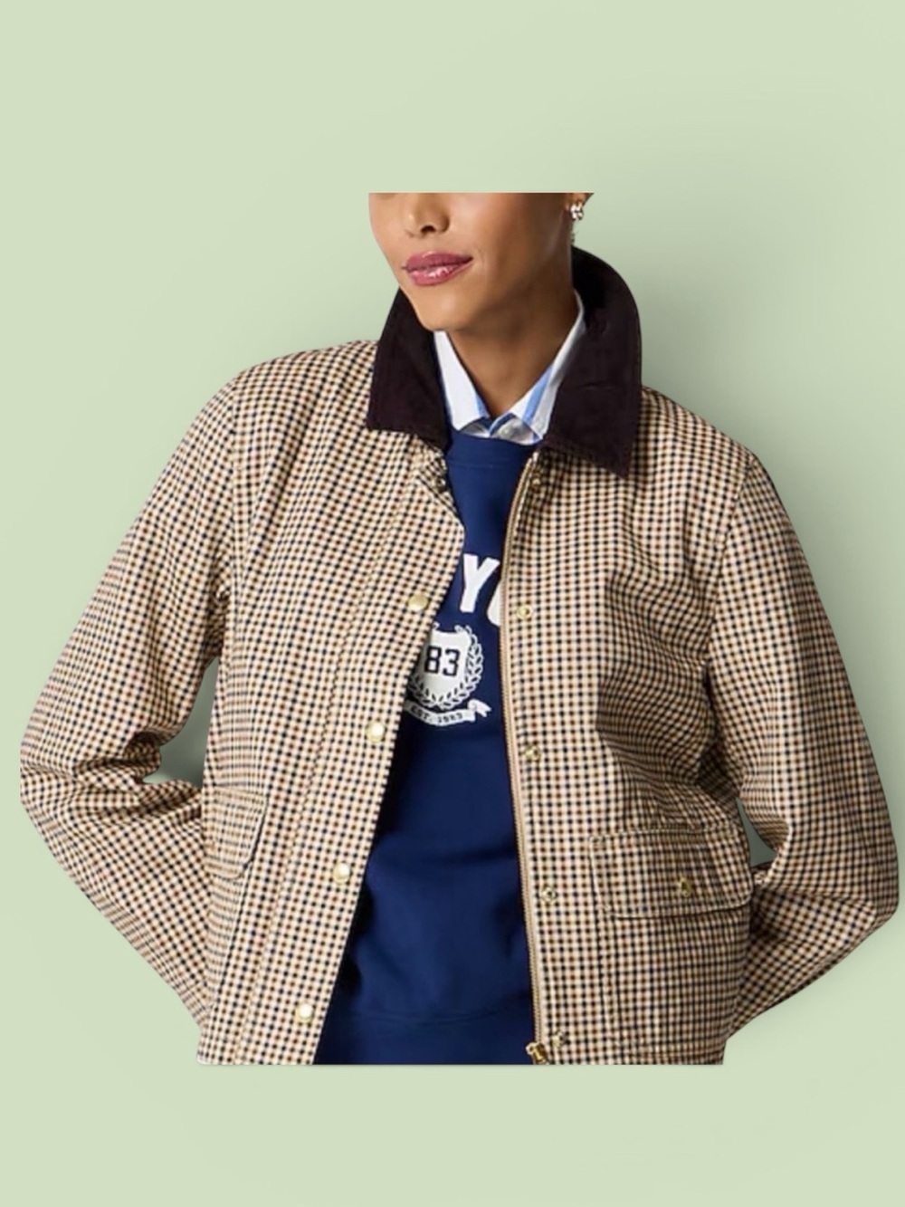 J. Crew Factory Plaid Barn Field Jacket